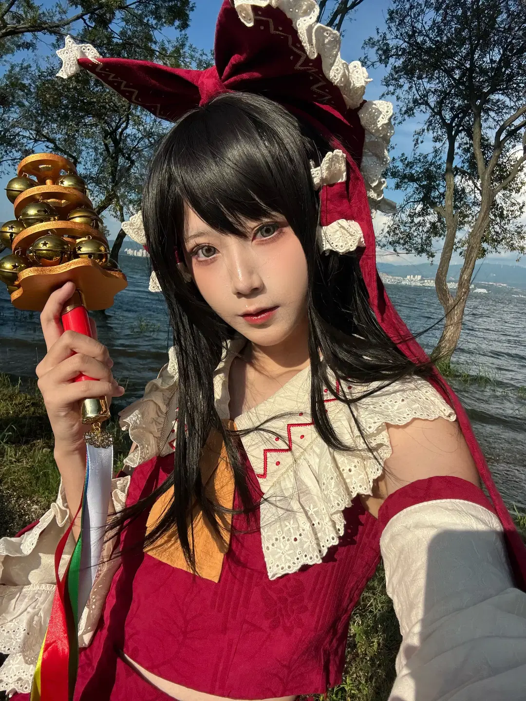 【博丽灵梦cos】在洱海边遇上格桑花期的东方Project - 終於Still - 第2张