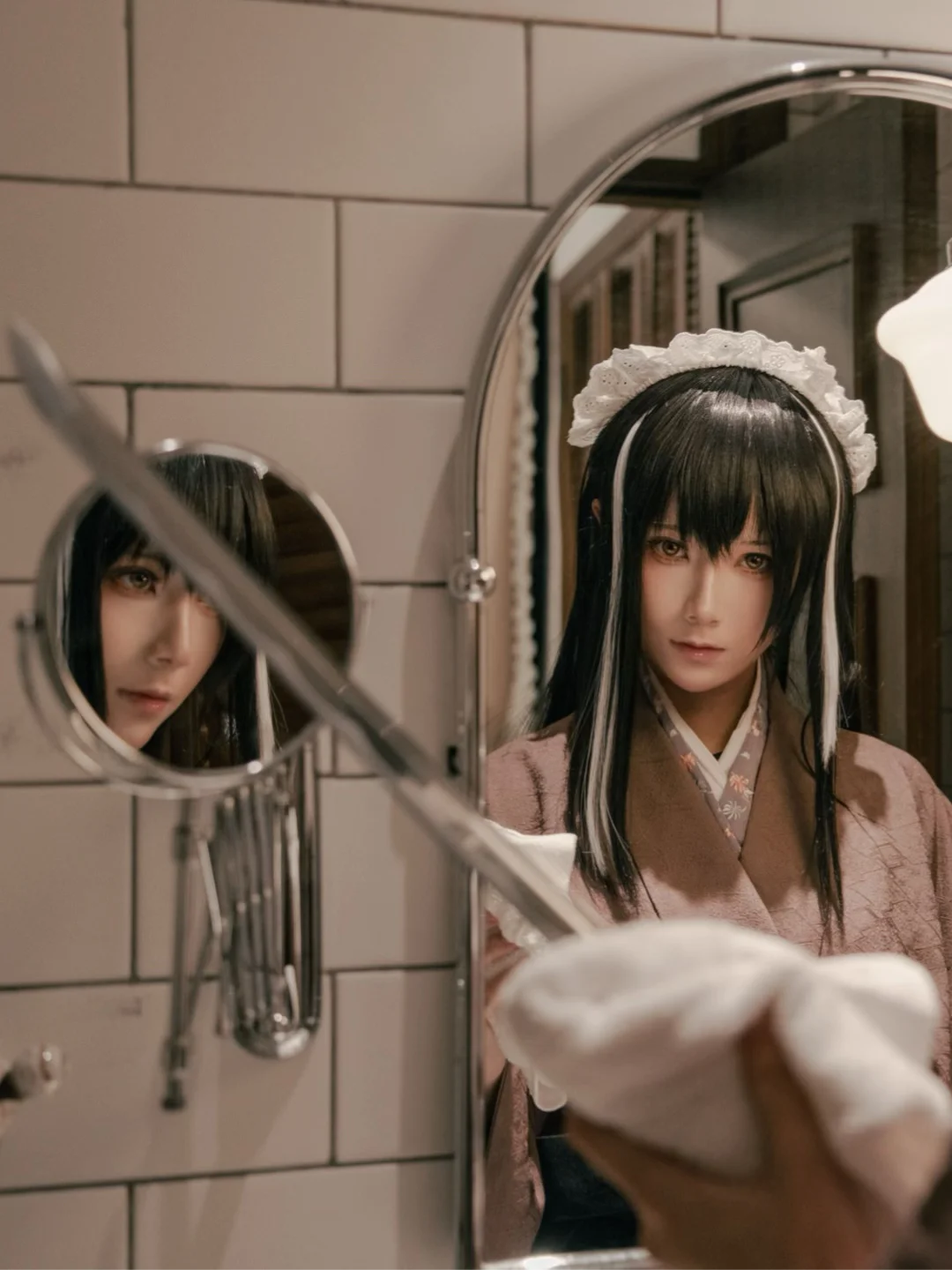 Fate/Grand Order, Japanese-style maid, Katana, Kawakami Gensai cosplay, Vintage Western-style building