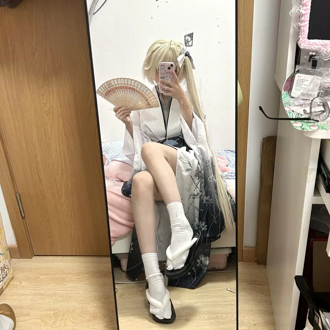 【春日野穹cos】黑白渐变的和服镜面拍摄分享 - 小兔乱撞 - 第2张
