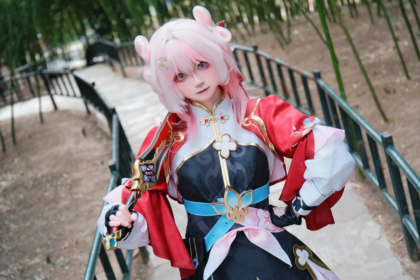 【三月なのか コスプレ】崩壊：スターレイル 三月なのか（巡狩） 竹林でのロケ コスプレ撮影 - 小兔乱撞 - 2枚目