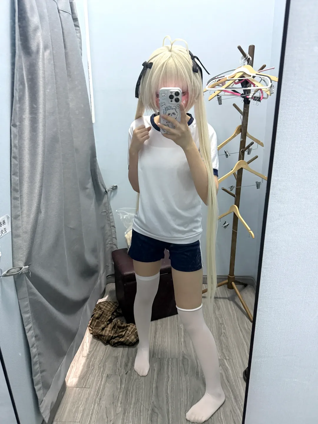 コスプレ, 制服, 春日野穹コスプレ, 白ストッキング, 体操服