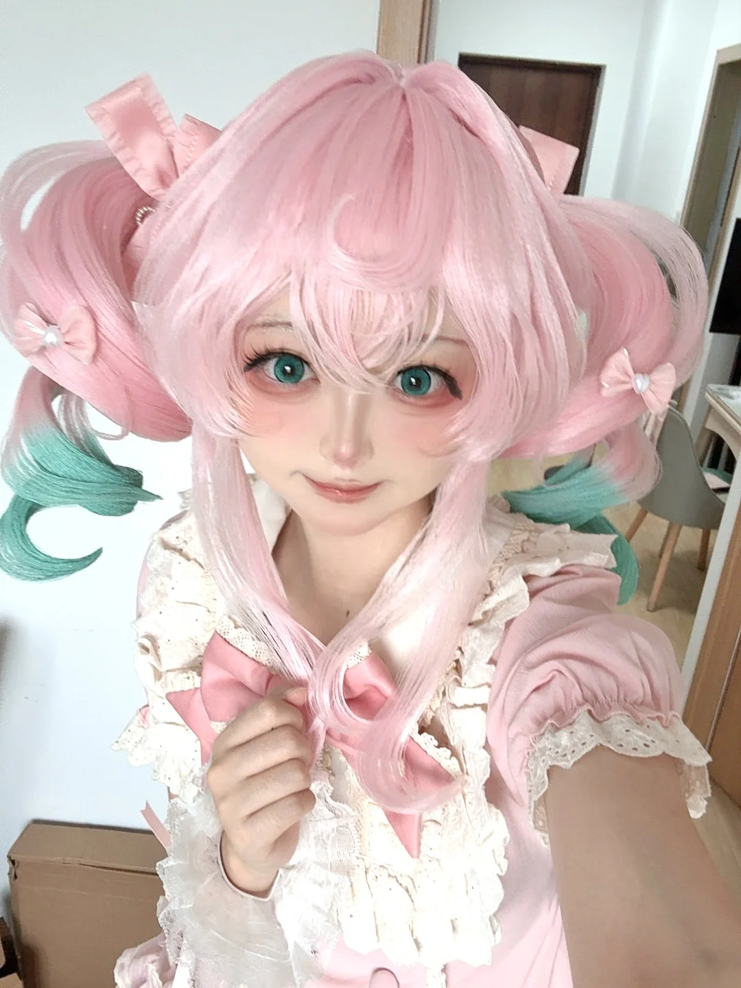 洛麗塔, 漫展, 風堇cos, 粉發, 雙馬尾