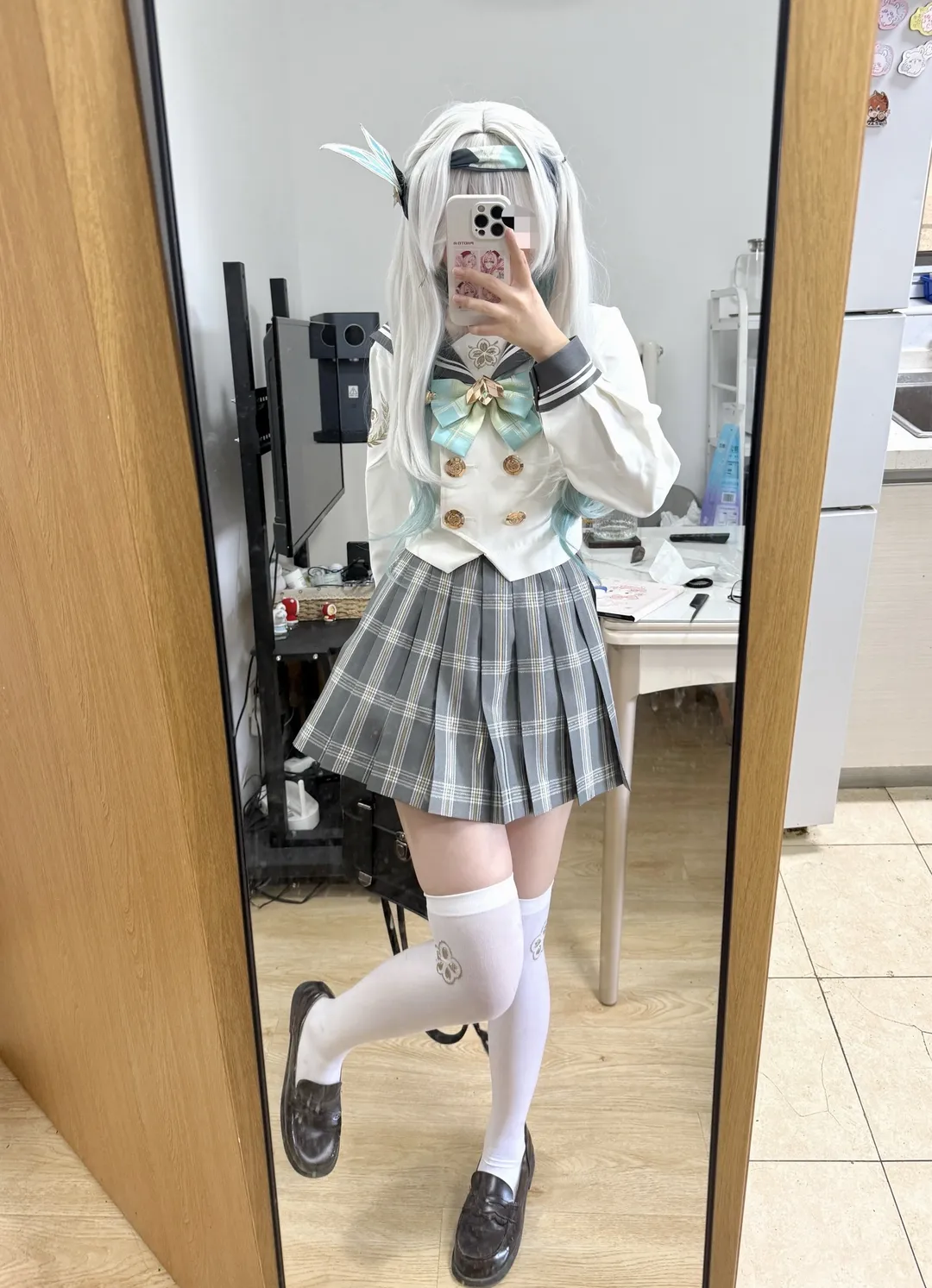 崩坏星穹铁道, 流萤cos, JK制服, 三分妄想, 白丝 - 第2张