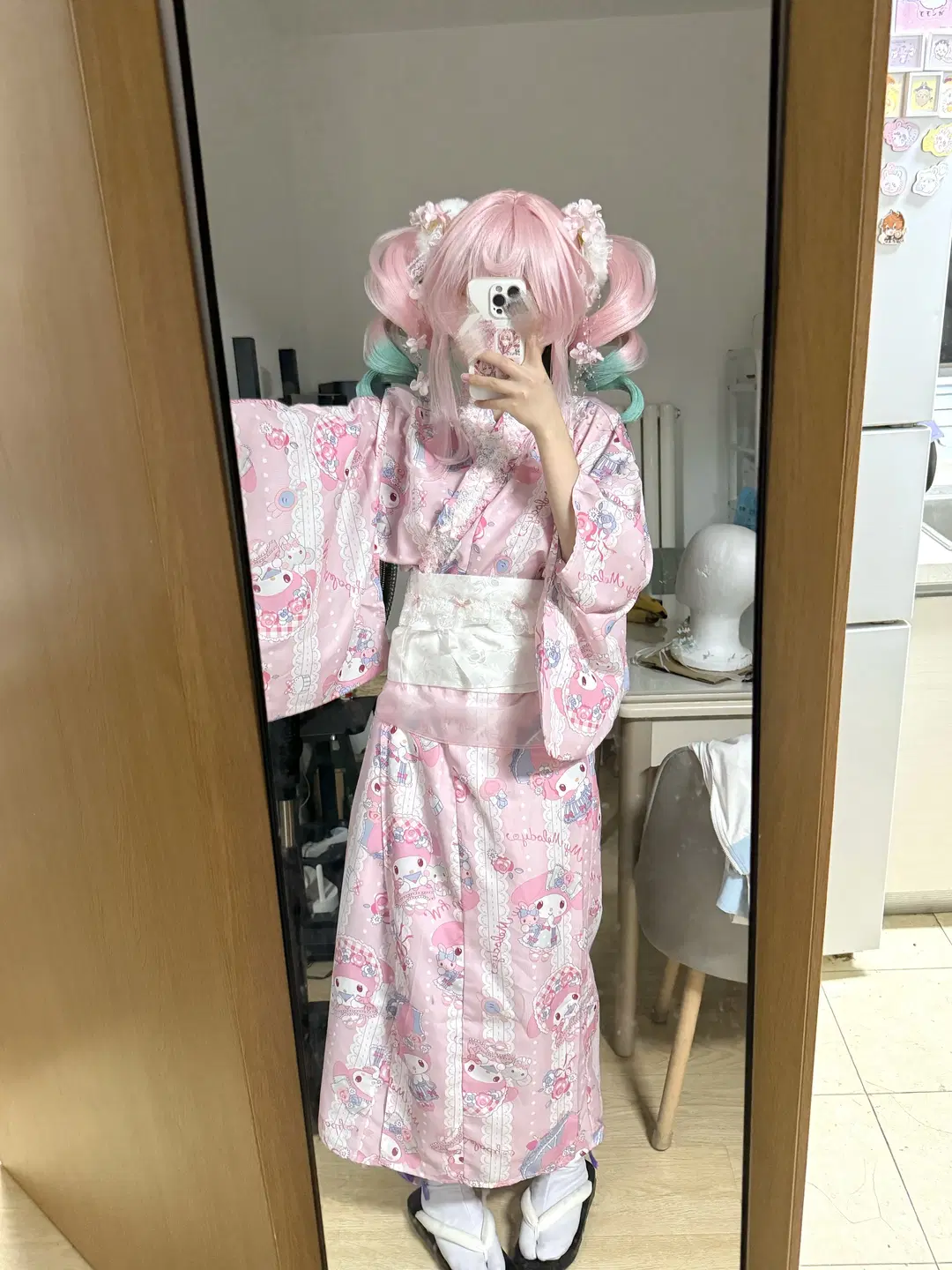 【Hyacinthia cosplay】Cherry Blossoms Have Bloomed in My Hometown: Original design kimono Anime-style fashion Sharing by 小兔乱撞 - Image 3