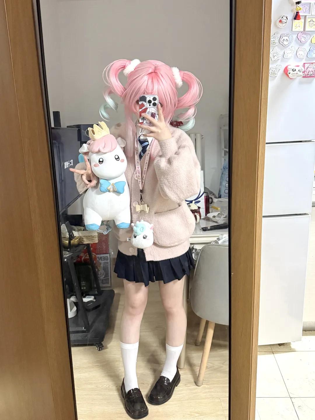 风堇cos, jk制服, 萌物, 小伊卡cos, 自搭 - 第1张