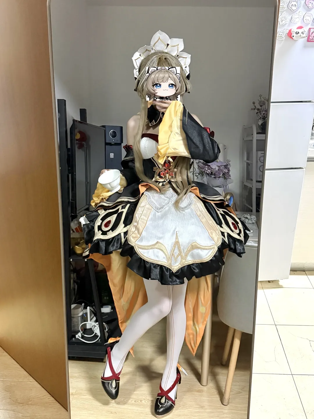 桑多涅cos, 木偶, 三分妄想, 白丝, cosplay试衣 - 第1张
