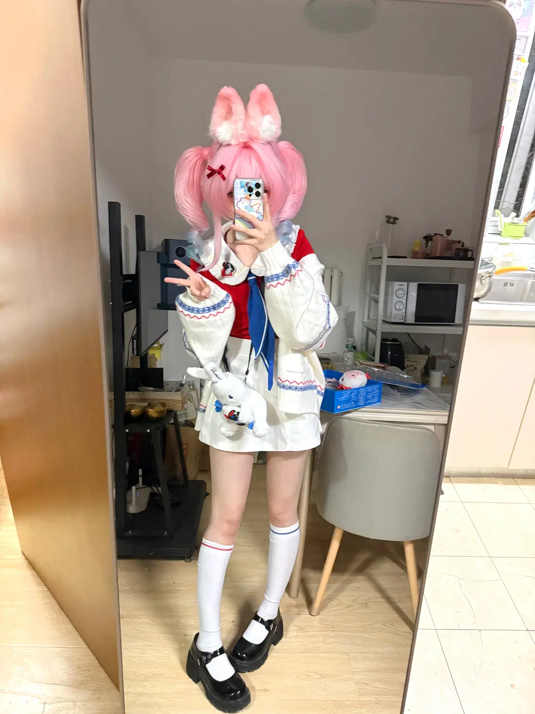 崩坏星穹铁道, 风堇cos, 白丝, cos试衣, 大白兔联名