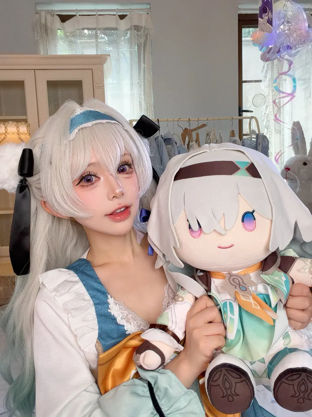 崩坏星穹铁道, 流萤cos, 二次元cosplay, 银发cos, 六二二同学
