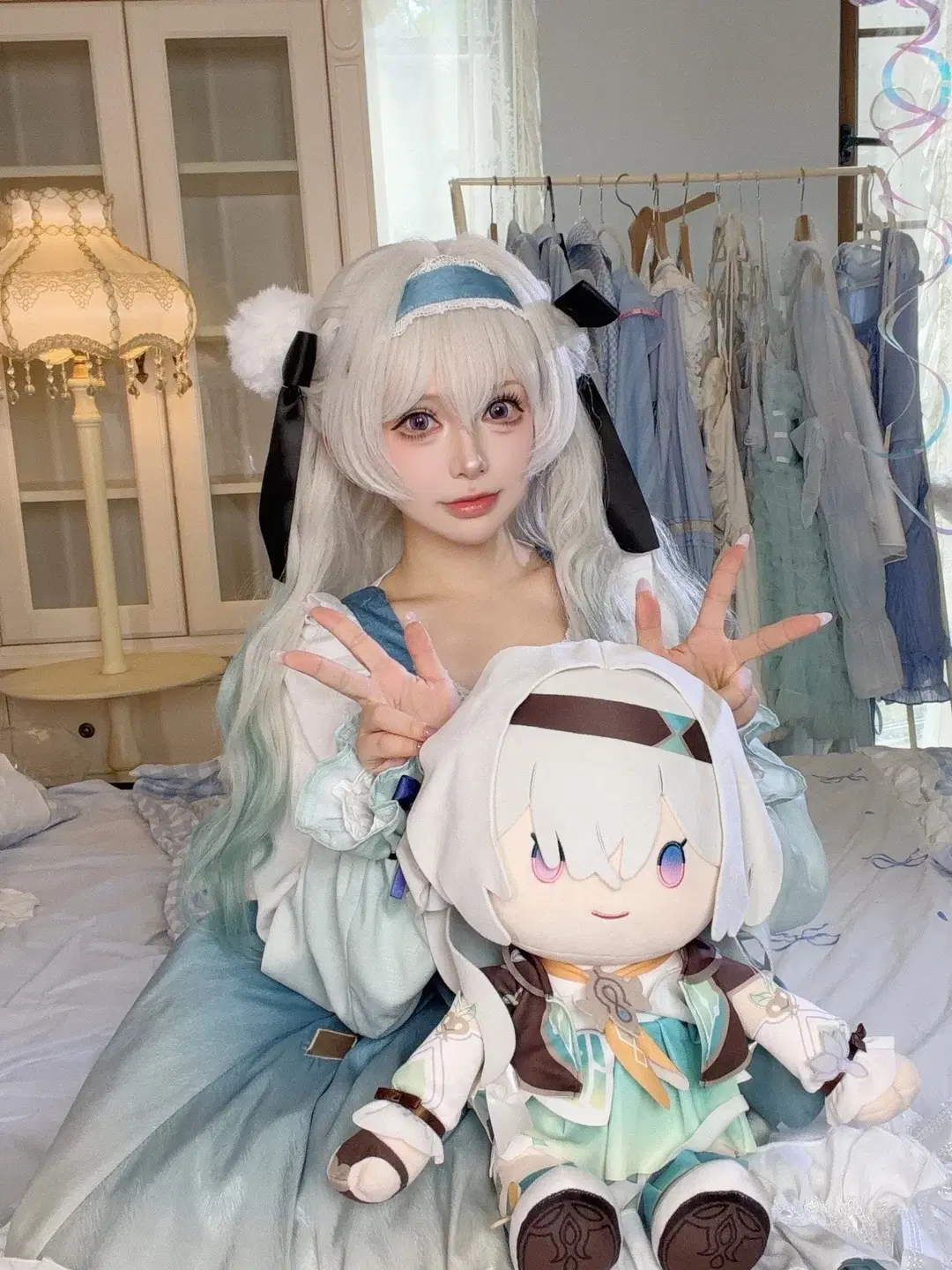 【流萤cos】崩坏星穹铁道银发少女居家常服 - 六二二同学 - 第2张