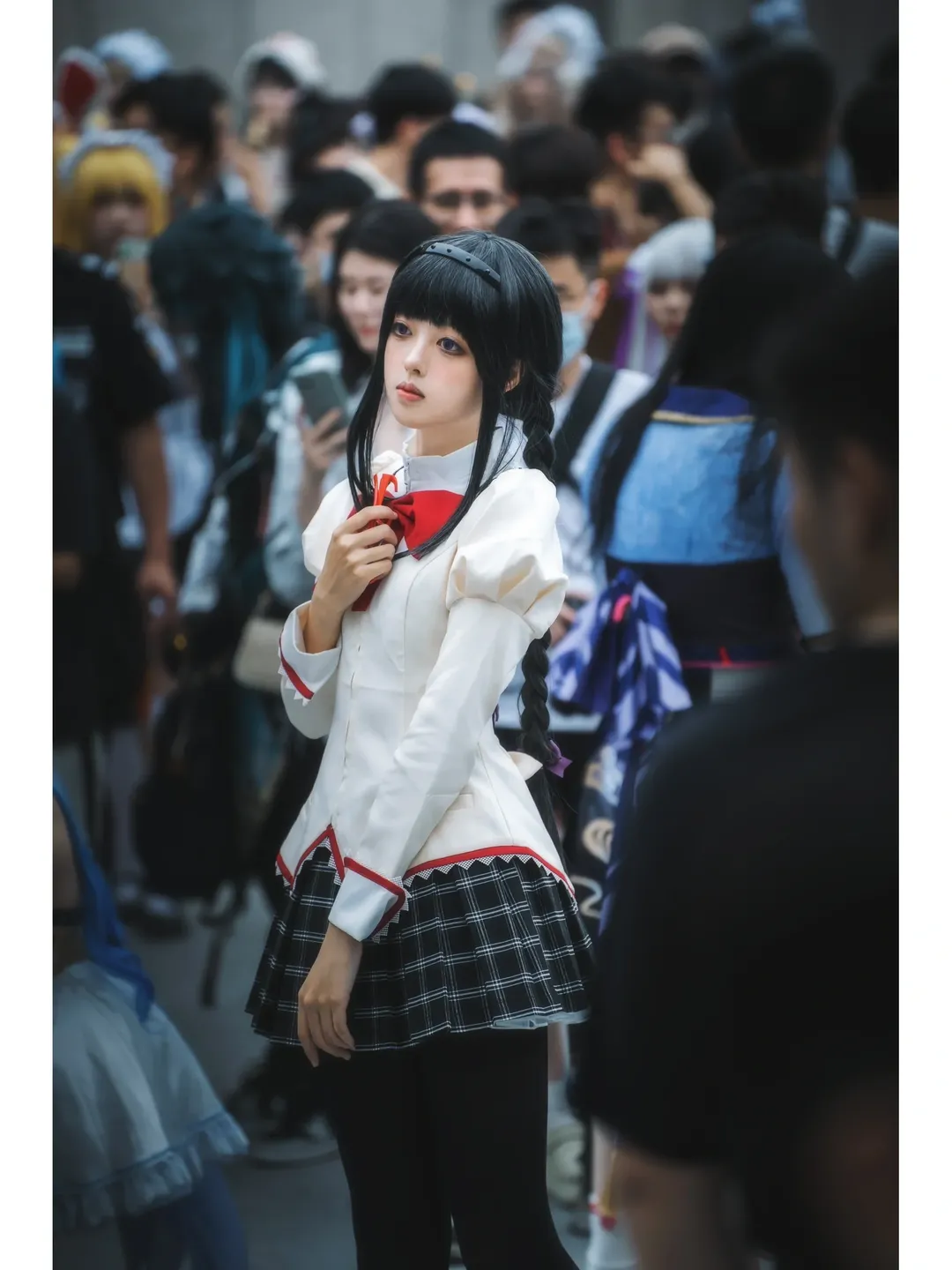 魔法少女小圆, 漫展场照, 黑丝穿搭, 晓美焰cos, 国漫现场 - 第2张