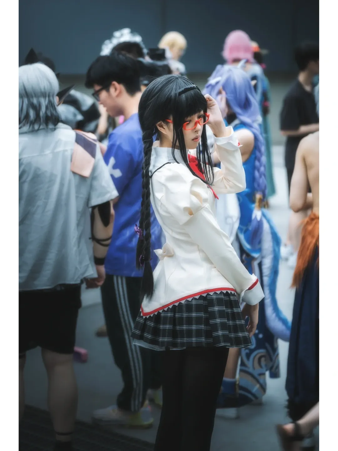 魔法少女小圆, 漫展场照, 黑丝穿搭, 晓美焰cos, 国漫现场 - 第3张