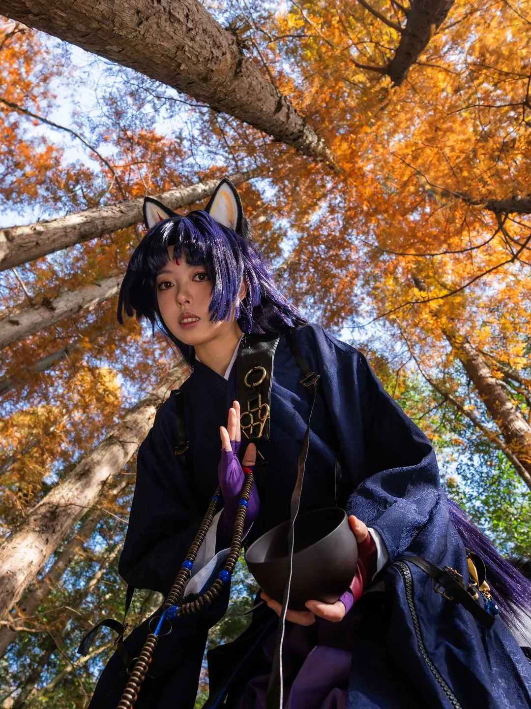 Arknights, Hangzhou photography booking, Animal ears, Saga cosplay, Autumn forest - Image 1