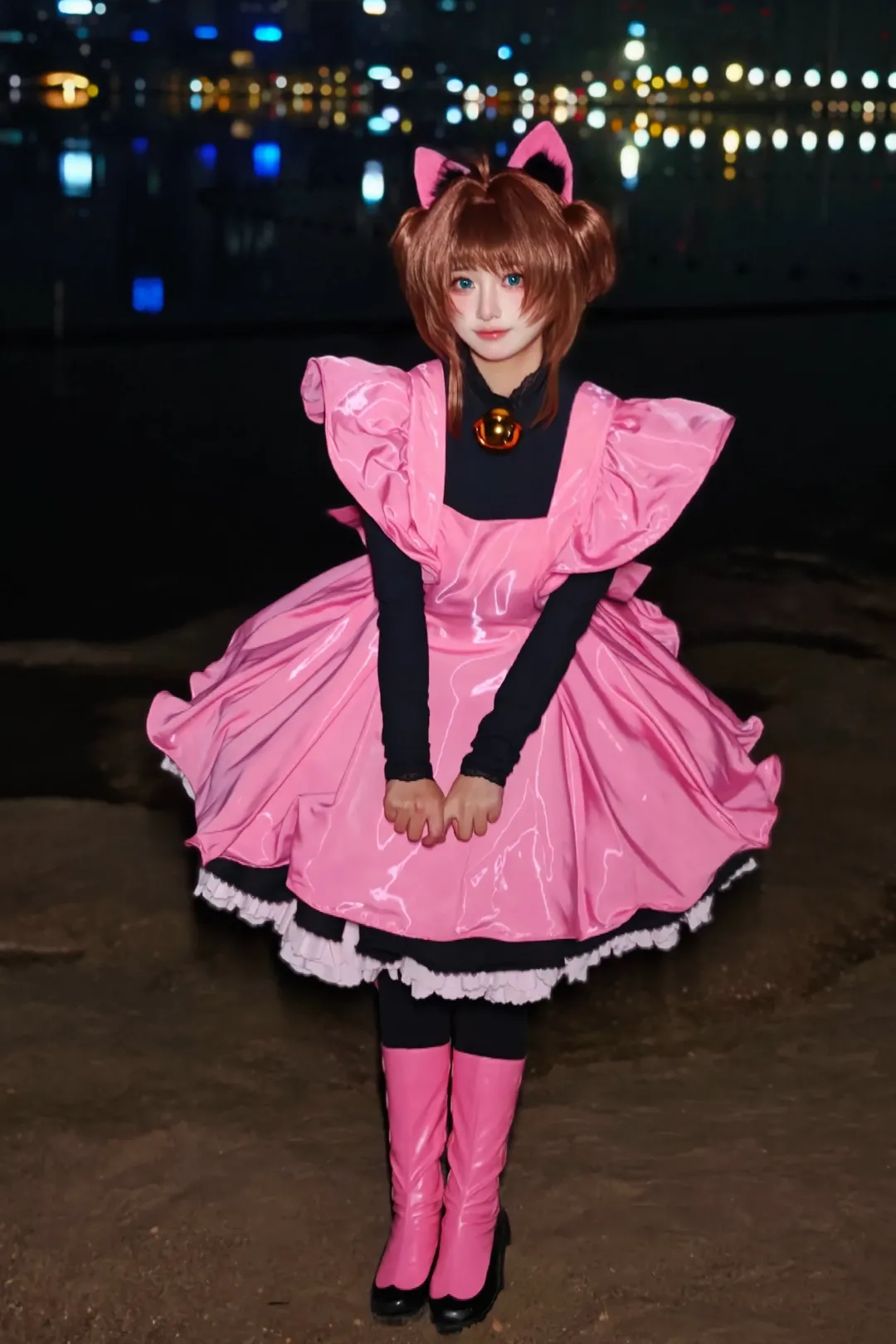 小樱cos, 魔卡少女樱, 雷牌, 亮面橡胶质感, 黑色裤袜