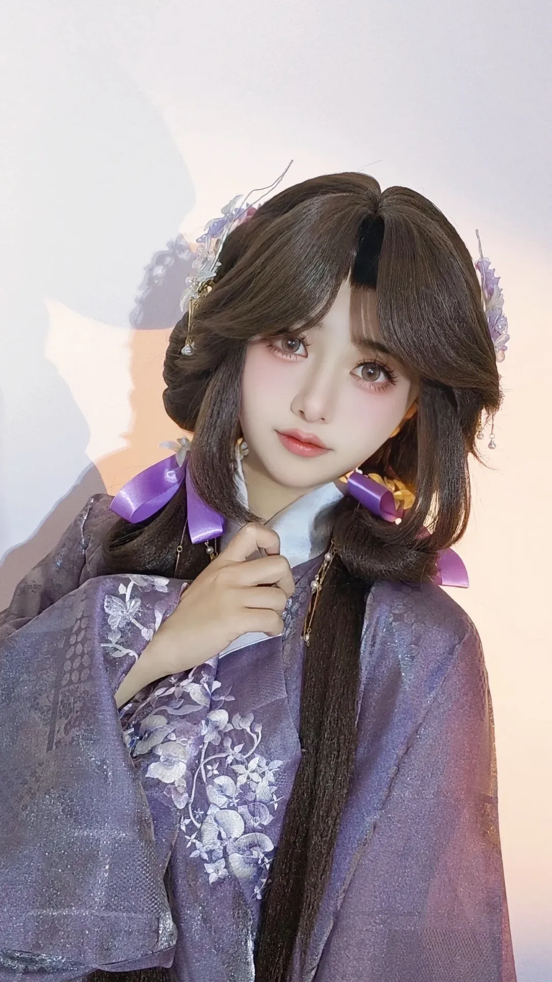 古风摄影, 私设cos, 小乔cos, 紫色系穿搭, 代号鸢