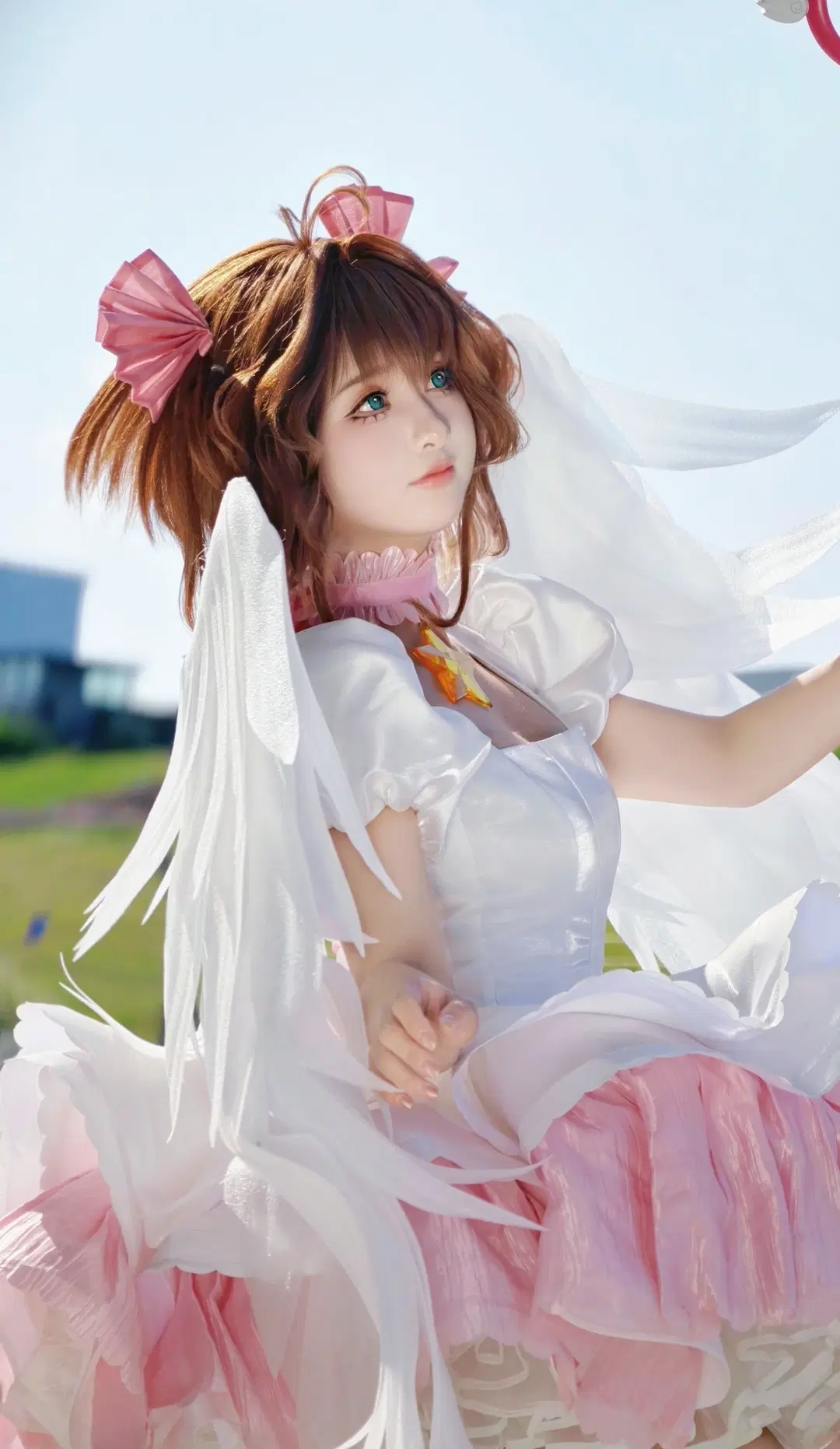 【木之本桜 コスプレ】『カードキャプターさくら』ピンクと白の戦闘服 陽光下の撮影のこだわり - 轩叉子 - 2枚目