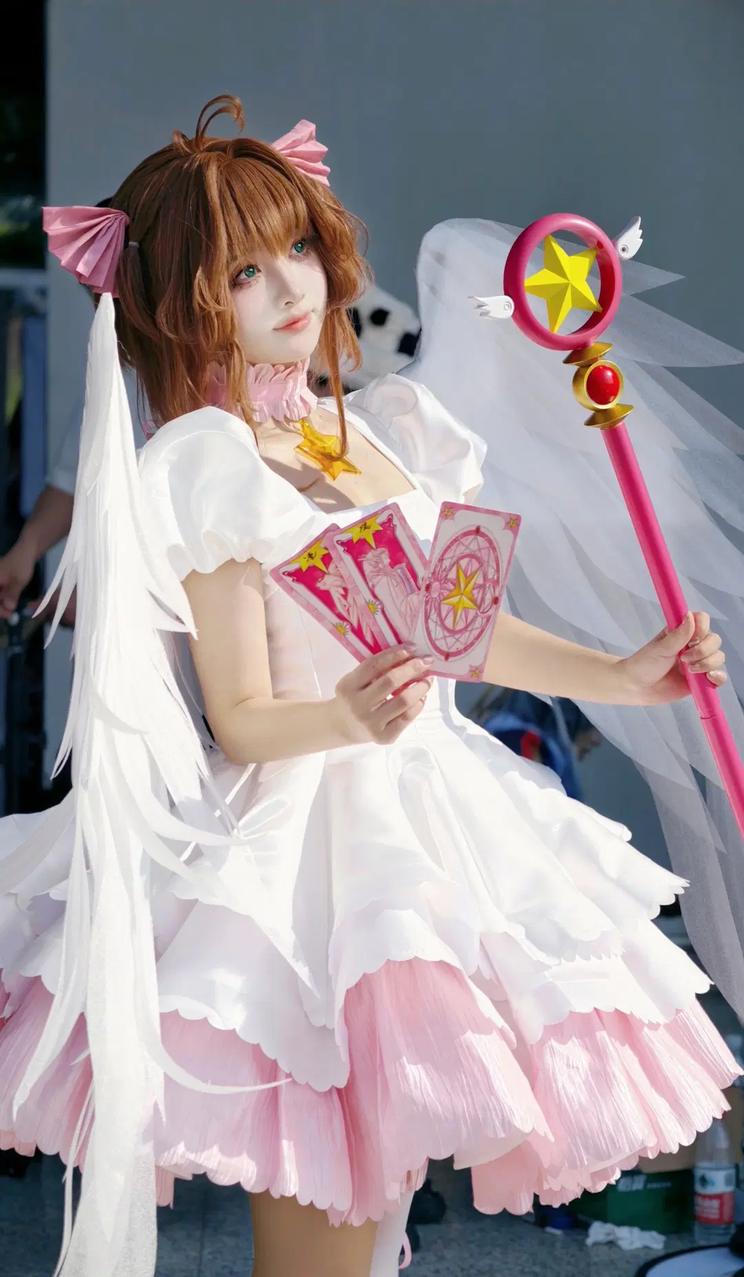【木之本桜 コスプレ】『カードキャプターさくら』ピンクと白の戦闘服 陽光下の撮影のこだわり - 轩叉子 - 3枚目