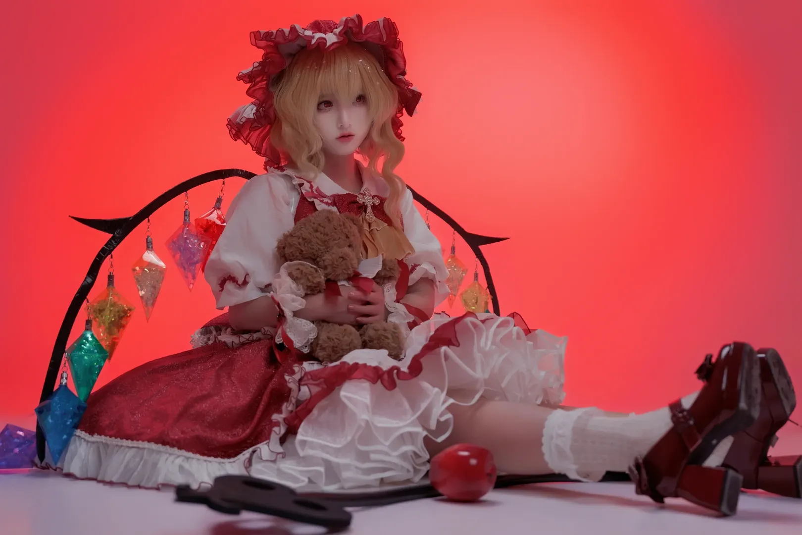 東方Project, 紅魔館, 東方二次設定, フランドール・スカーレットコスプレ, 白ストッキング - 4枚目