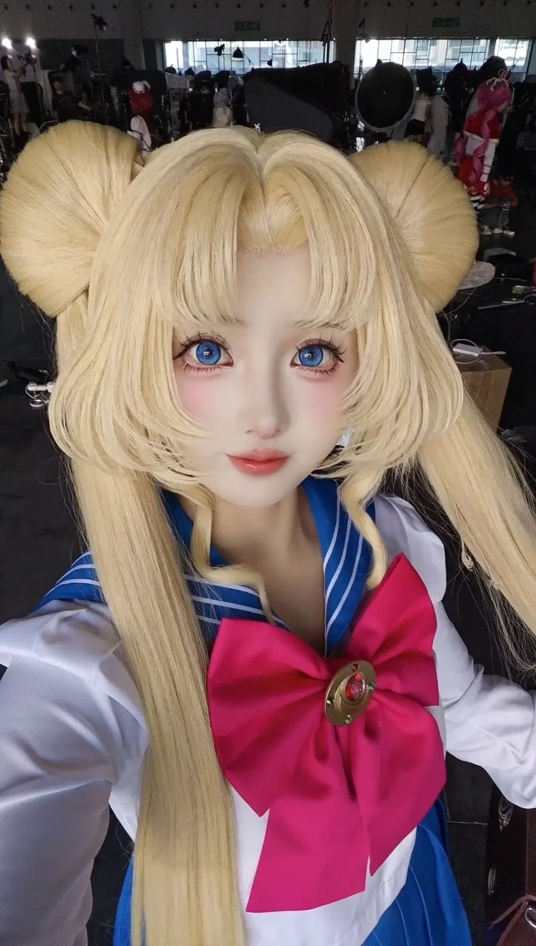 美少女战士, 水手服cos, 月野兔cos, 漫展后台, 动漫妆造