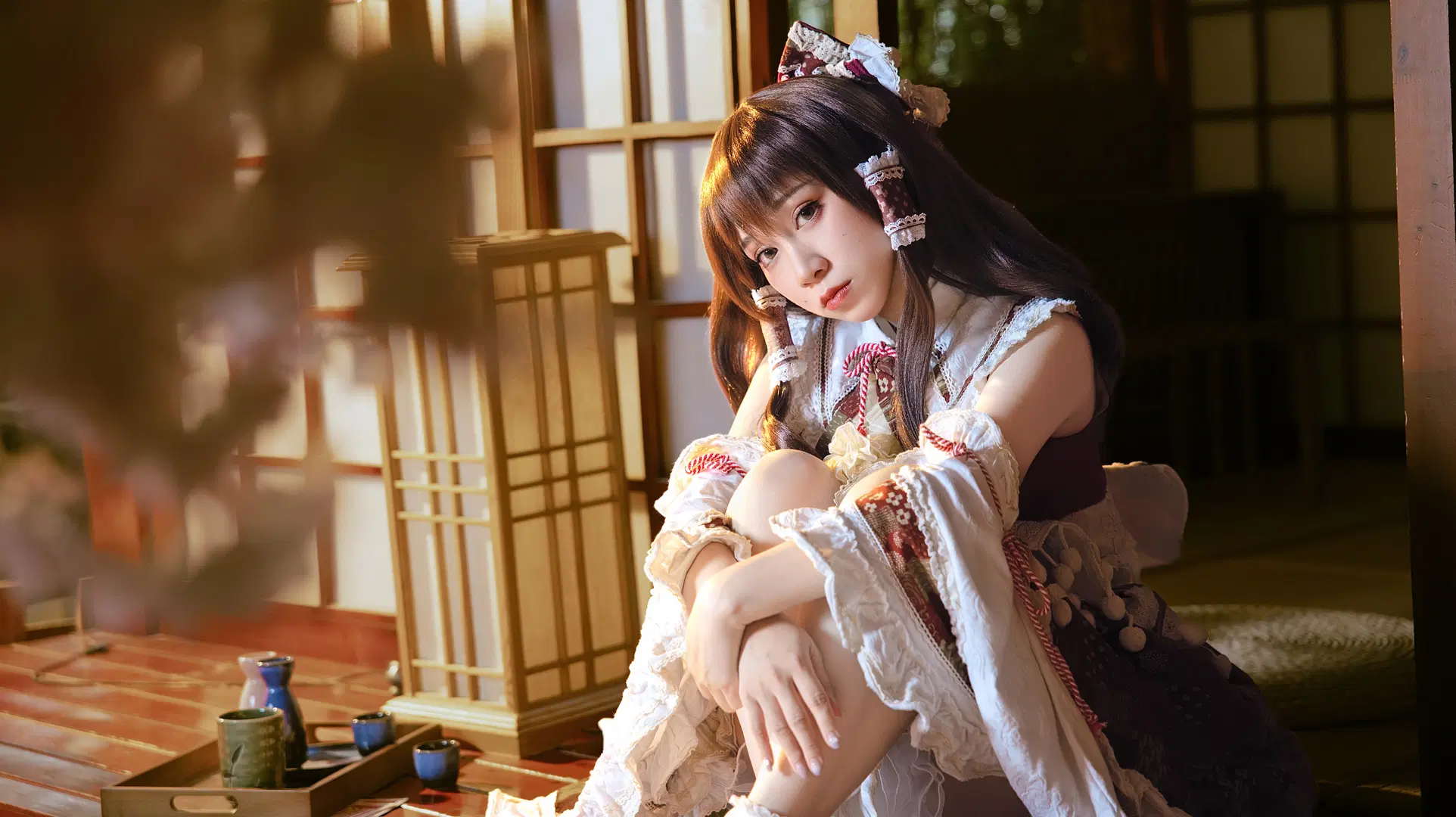 【博麗靈夢cos】東方Project永遠的女巫，紅白蕾絲與和風場景的碰撞 - 莜子YOKO - 第6張