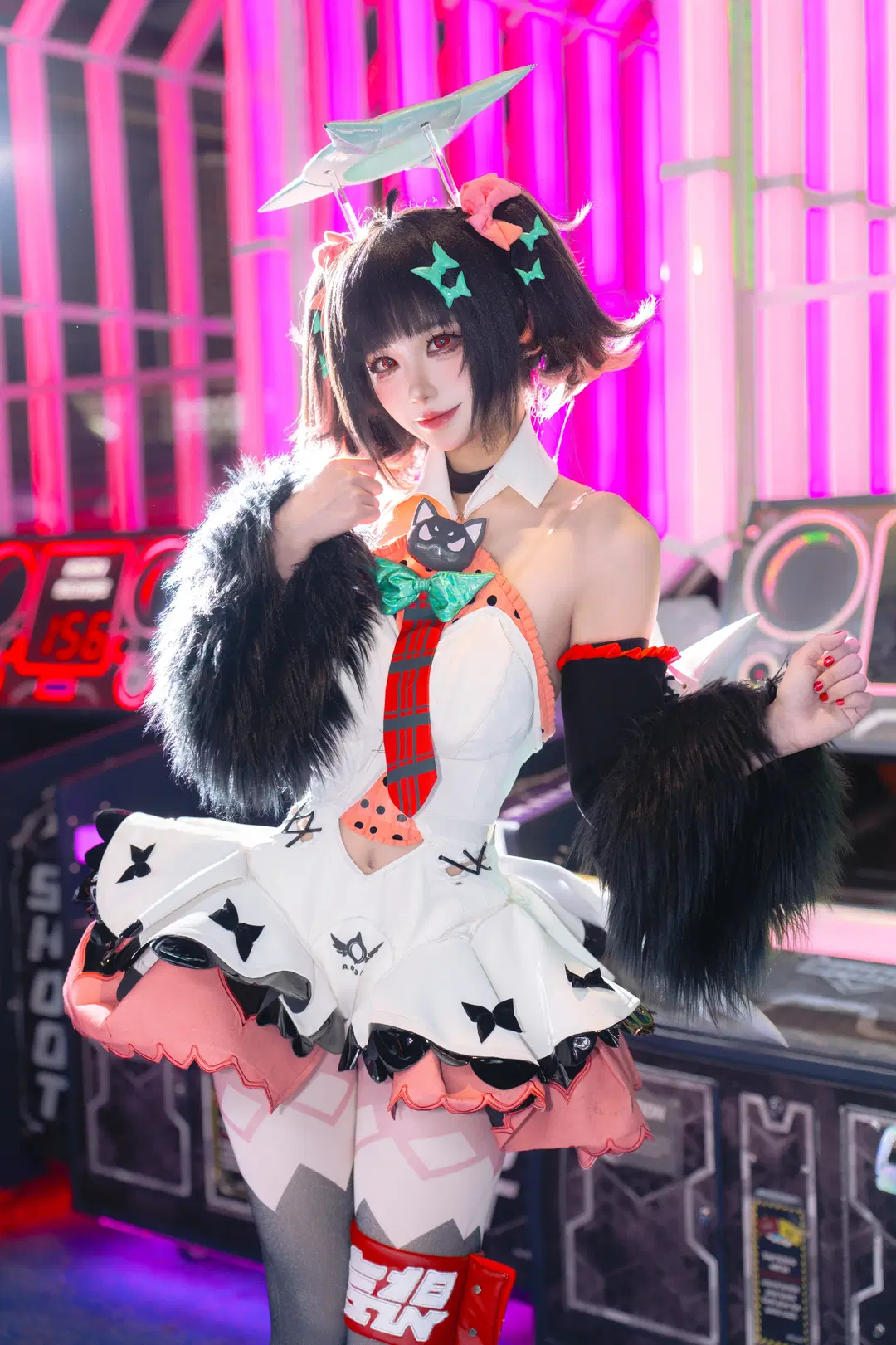 绝区零, 南宫羽cos, 丝袜, 游戏厅cos, 天使风cosplay