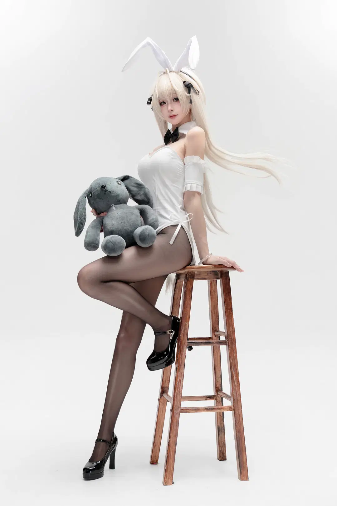 二次元, cosplay, 兔女郎, 穹cos, 黑絲