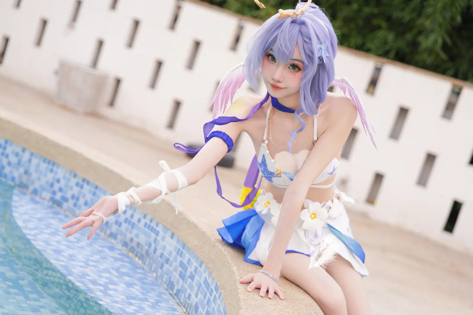 【知更鸟cos】崩坏星穹铁道晴歌的夏日泳池清凉穿搭 - 糕坂芋子w - 第3张