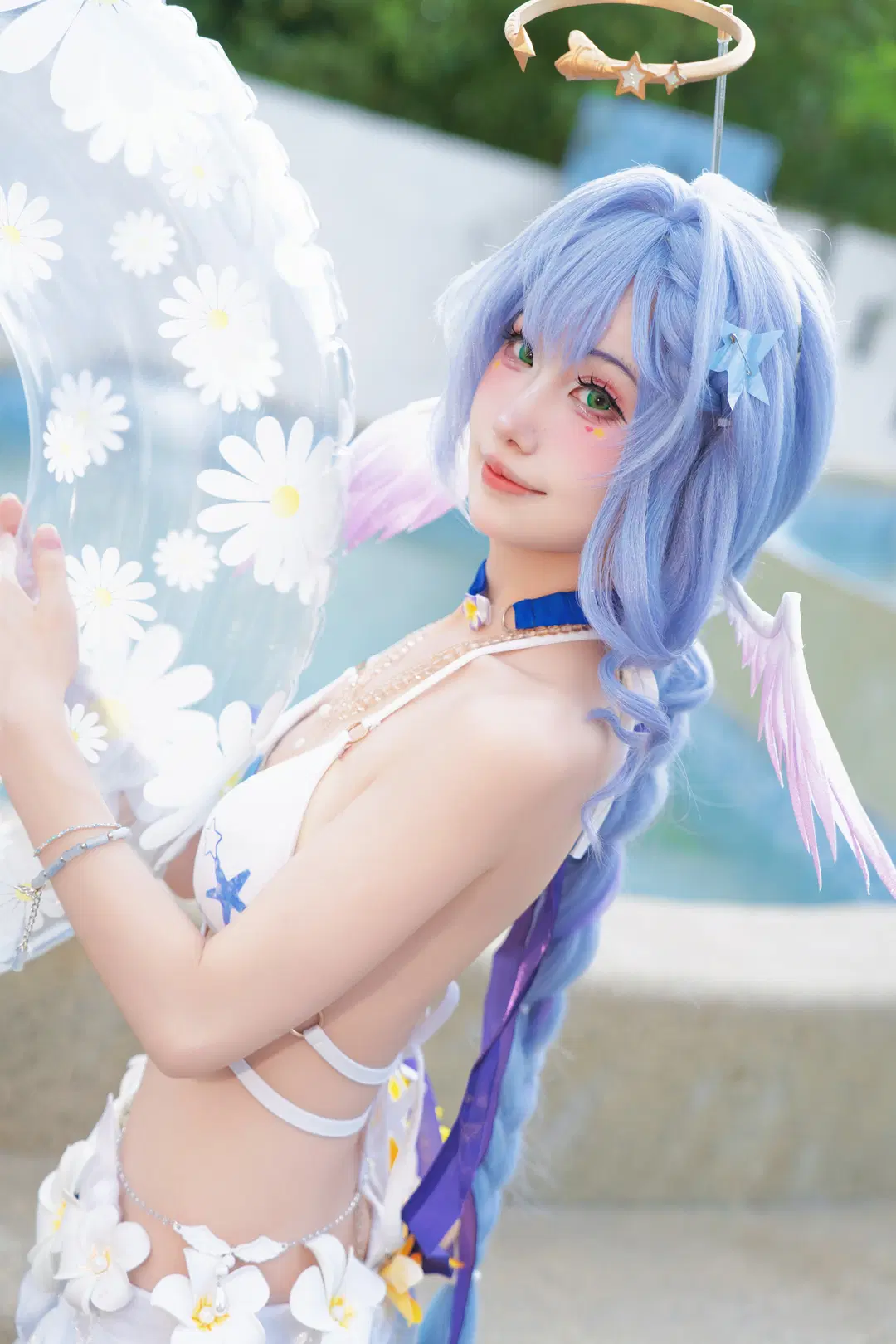 【知更鸟cos】崩坏星穹铁道晴歌的夏日泳池清凉穿搭 - 糕坂芋子w - 第5张