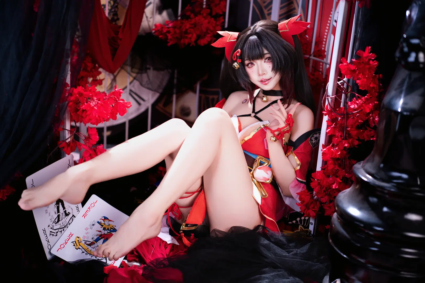 【花火cos】崩铁欢愉角色的红黑视觉演绎 - 子璃 - 第2张