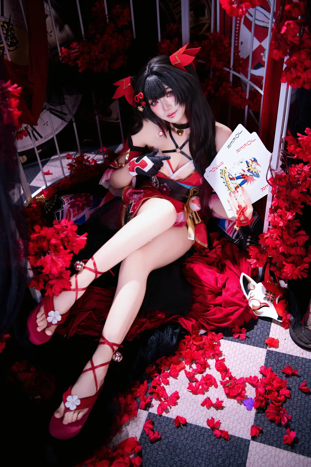 【花火cos】崩铁欢愉角色的红黑视觉演绎 - 子璃 - 第4张