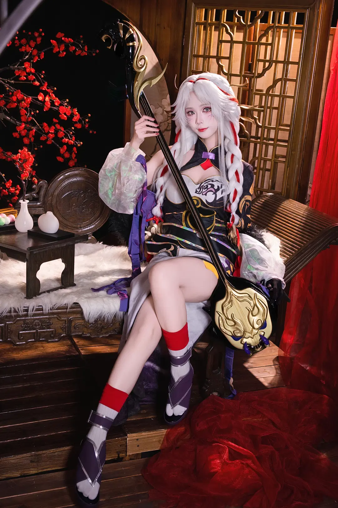 【杨玉环cos】王者荣耀寅虎心曲，抱着琵琶提着灯笼的国风少女 - 子璃 - 第2张