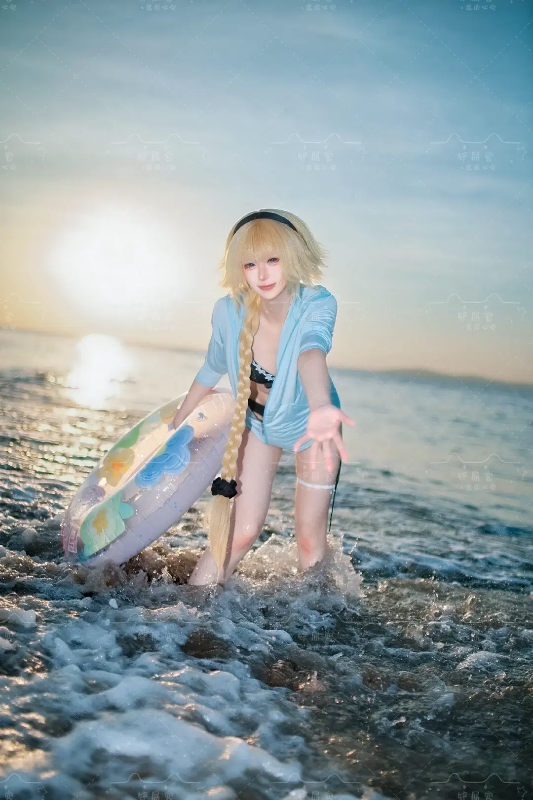 Fate/Grand Order, 泳装cos, 贞德cos, 海边cos, 贞德泳装