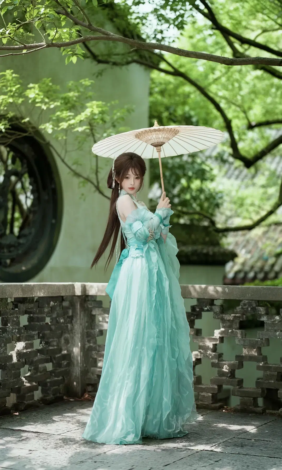 【蕭薫児コスプレ】青衣の薄絹、外柔内剛なる白月光の面影 - 七奈Nanako - 4枚目