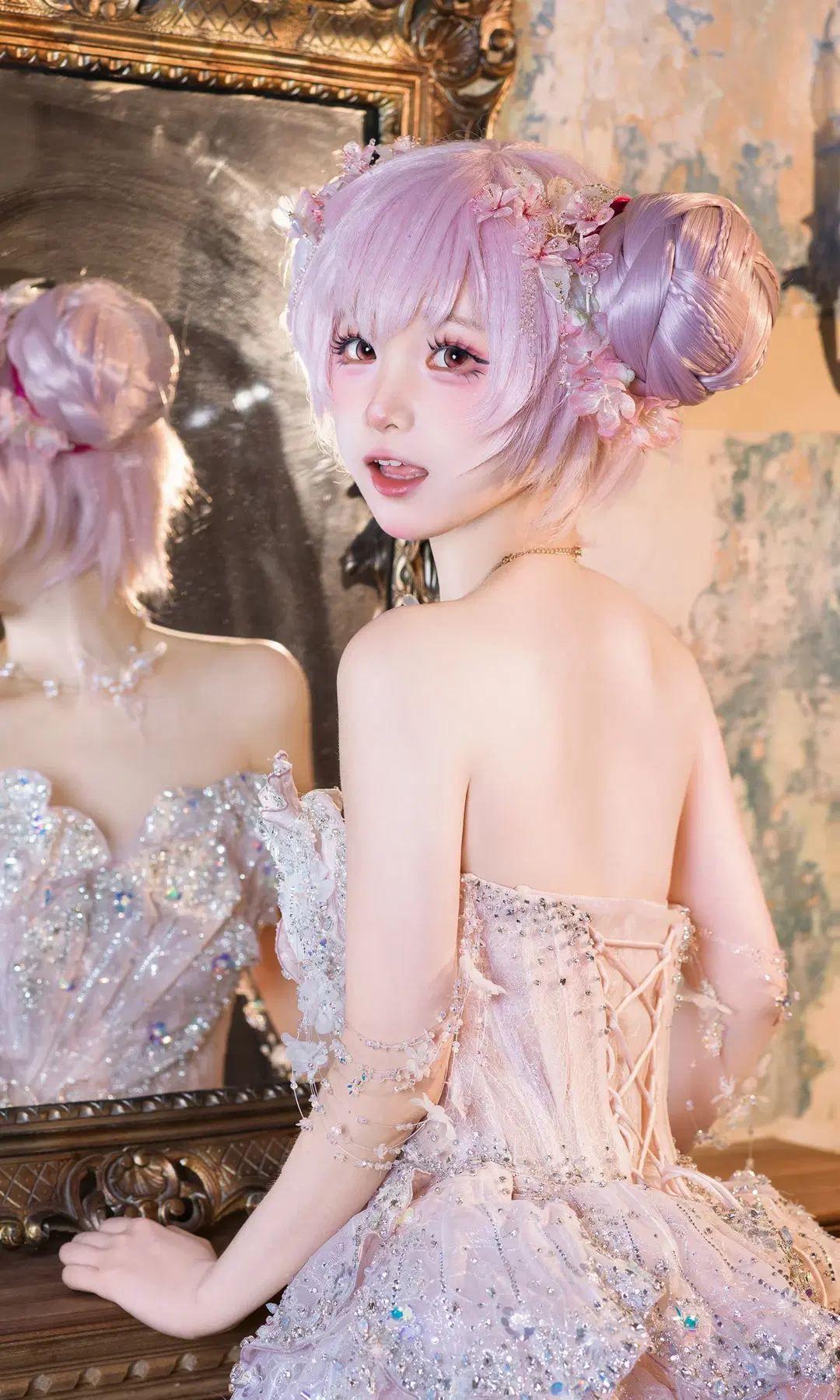 [Xiao Qiao Cosplay] Milky Candy Style Headcanon / Original setting: A Perfect Match with the Vintage Gilded Mirror by 七奈Nanako - Image 5
