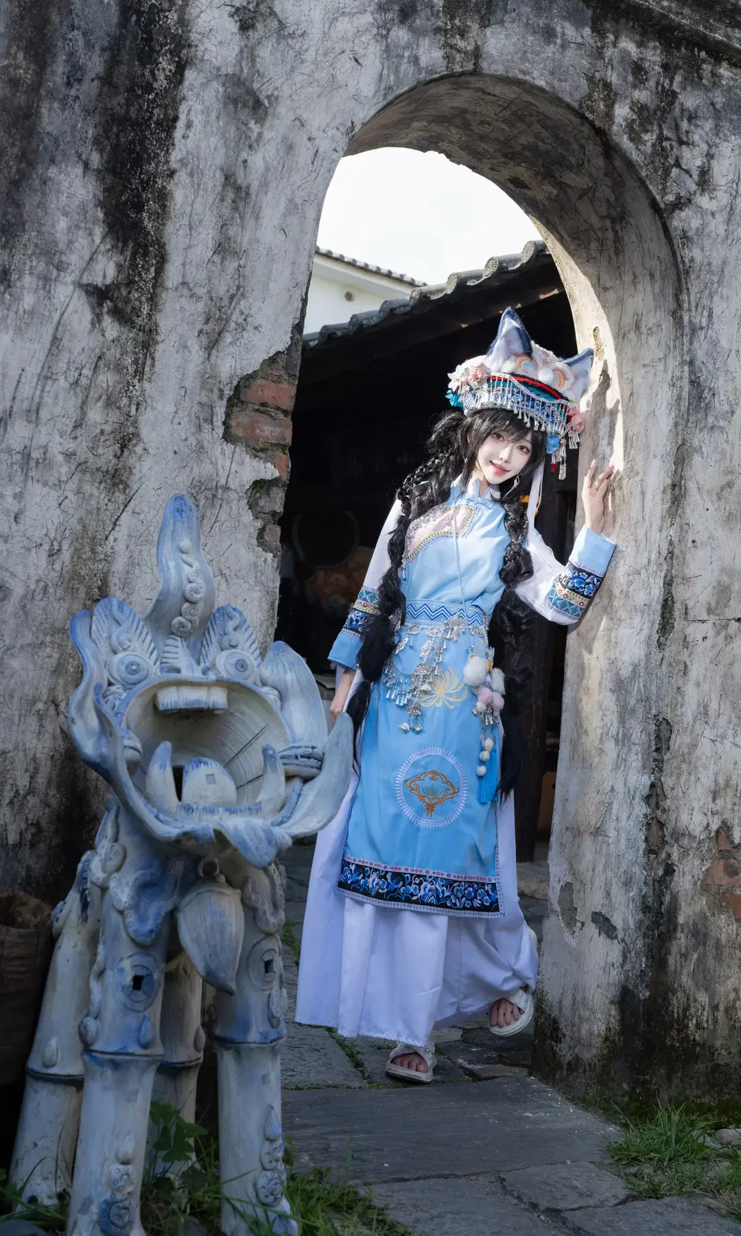 Justice Online Mobile Wamao Look: A Wondrous Anime Clash Captured in Ancient Dali by 七奈Nanako - Image 4