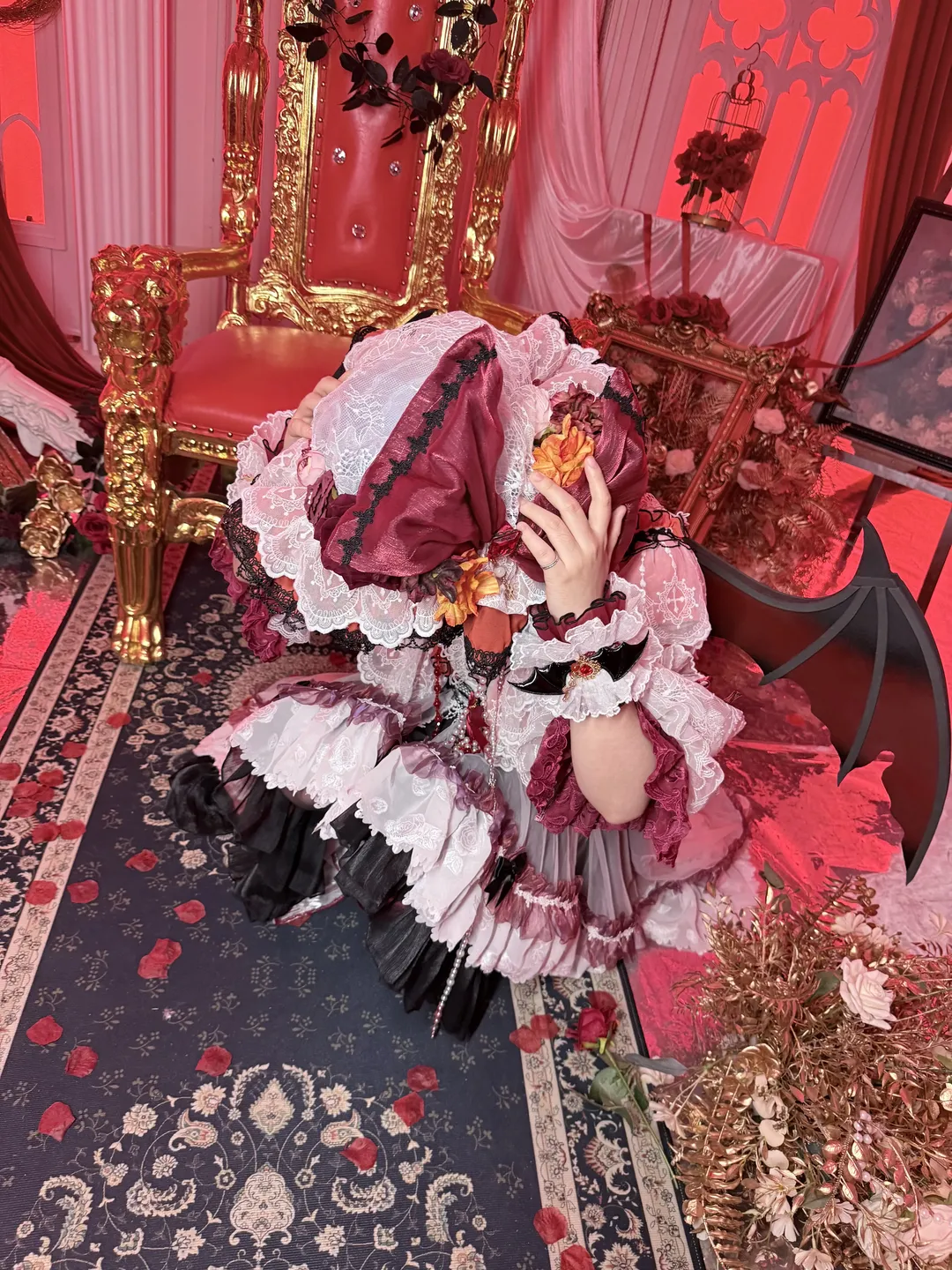 东方project, 蕾米莉亚cos, 二次元cosplay, 黑丝, 哥特洛丽塔 - 第7张