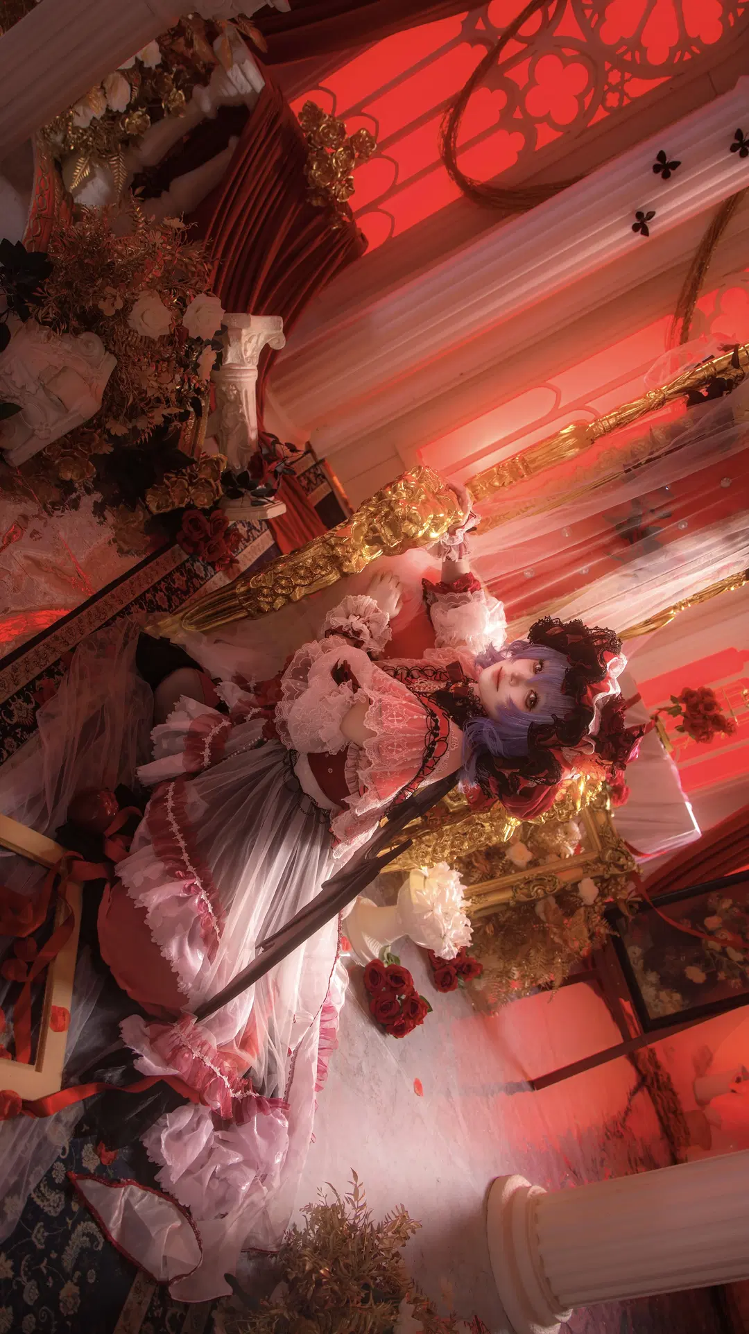 [Remilia cosplay] Dark Gothic Anime-Style Photography Themed Around Touhou Project's Scarlet Devil Mansion by 寻灯 - Image 3
