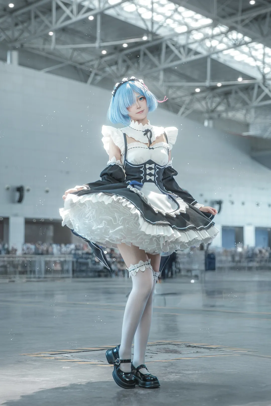 cosplay, 漫展, 蕾姆cos, 白丝, Re从零开始的异世界生活