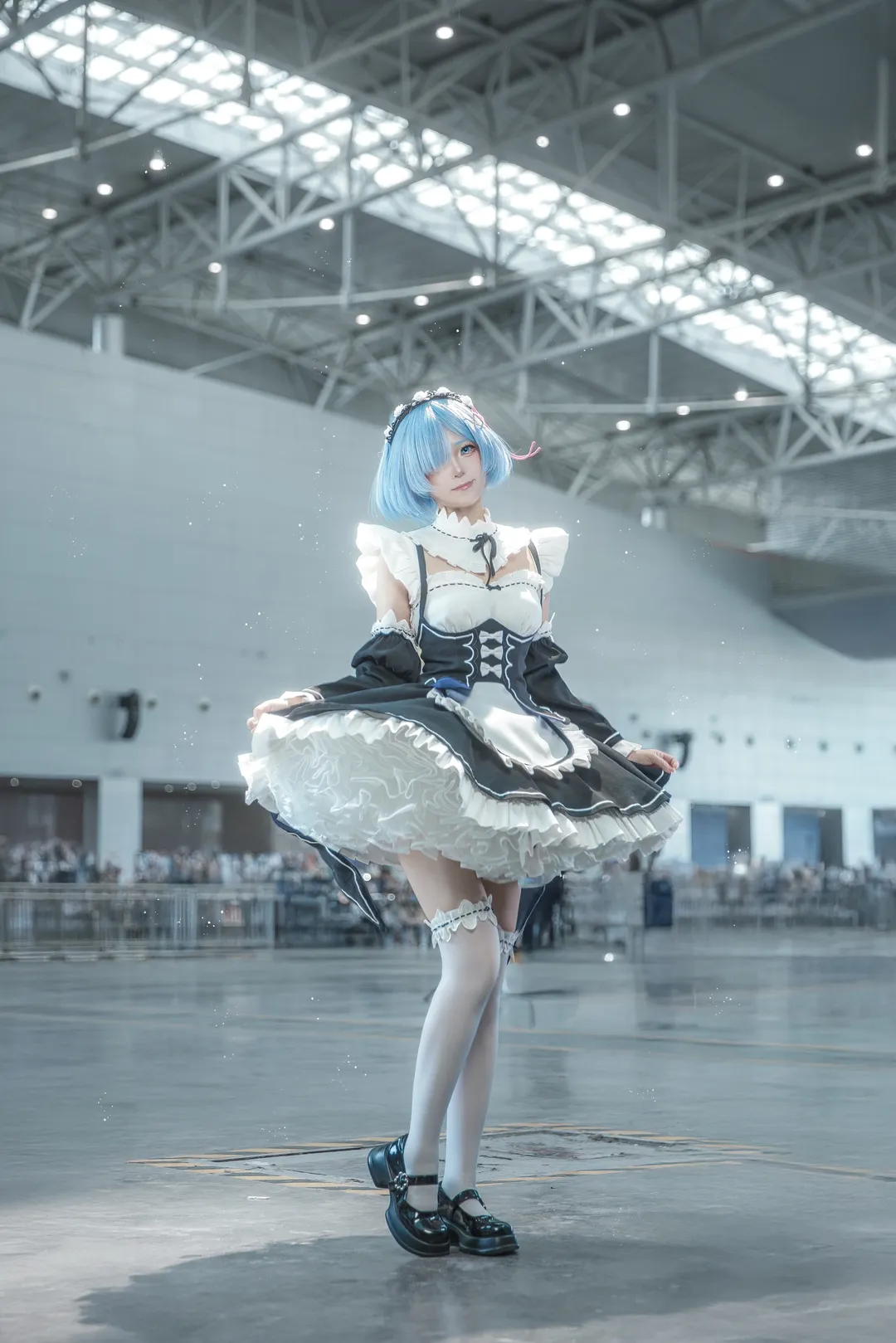 コスプレ, アニメイベント, レム コスプレ, 白ストッキング, Re:ゼロから始める異世界生活 - 2枚目