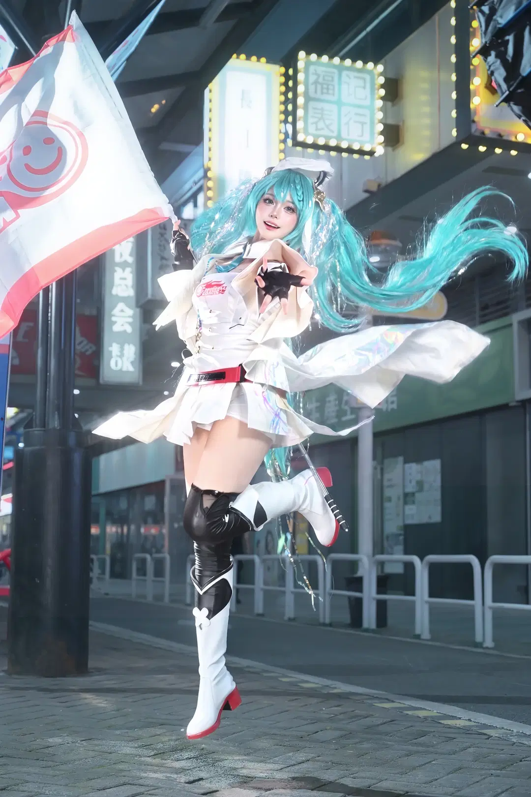 【初音未来cos】活力满满的赛车初音，初始之音响彻未来 - 梁有幸（正片版 - 第2张