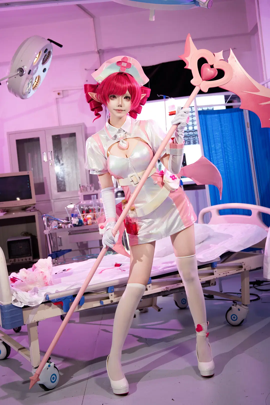cosplay, Buro cosplay, Muse Dash, Nurse cosplay, Stockings