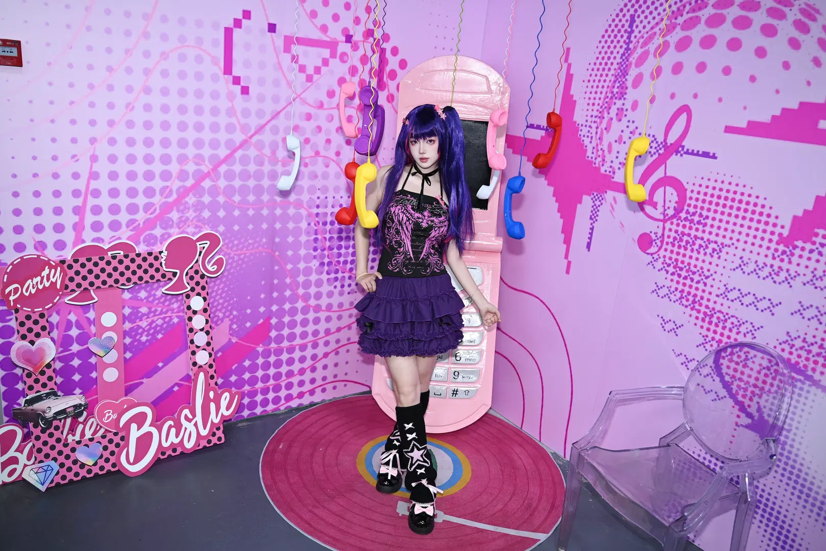 Ai Hoshino cosplay, Stockings, Y2K gamer, Y2K, Retro subculture