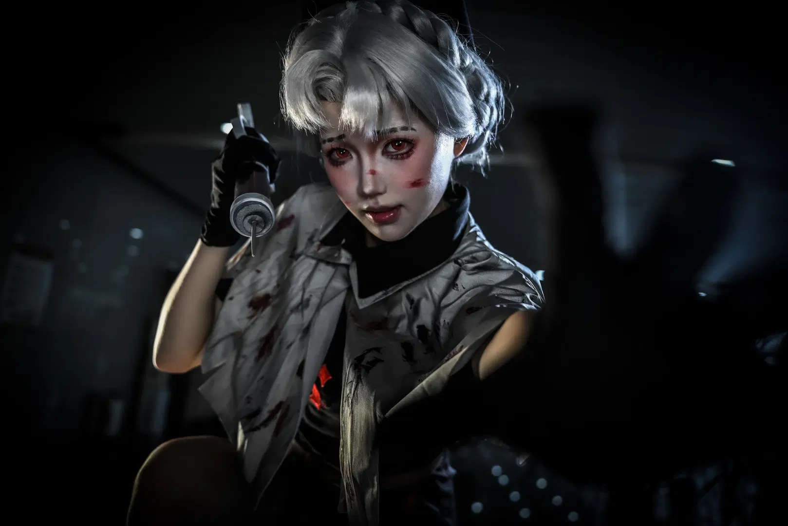 Identity V, Convention photos, Dark style, Yandere makeup, Doctor cosplay