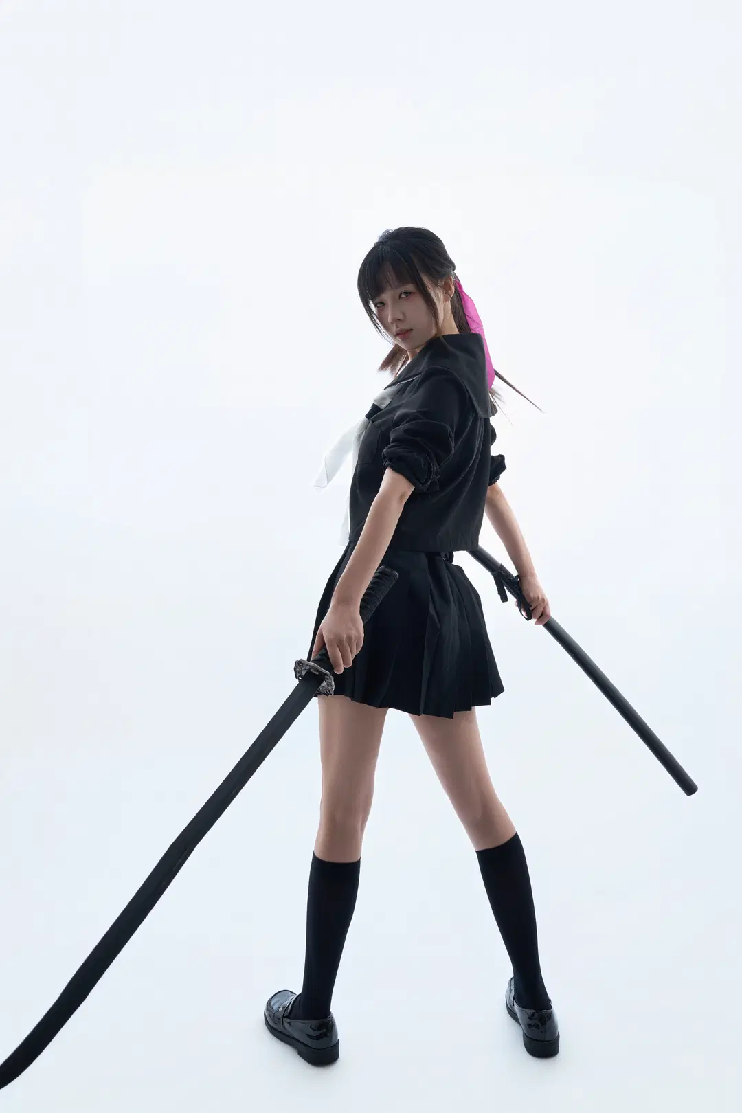 Photo poses, Sailor suit, Kendo girl, Stockings, Quick sketch poses