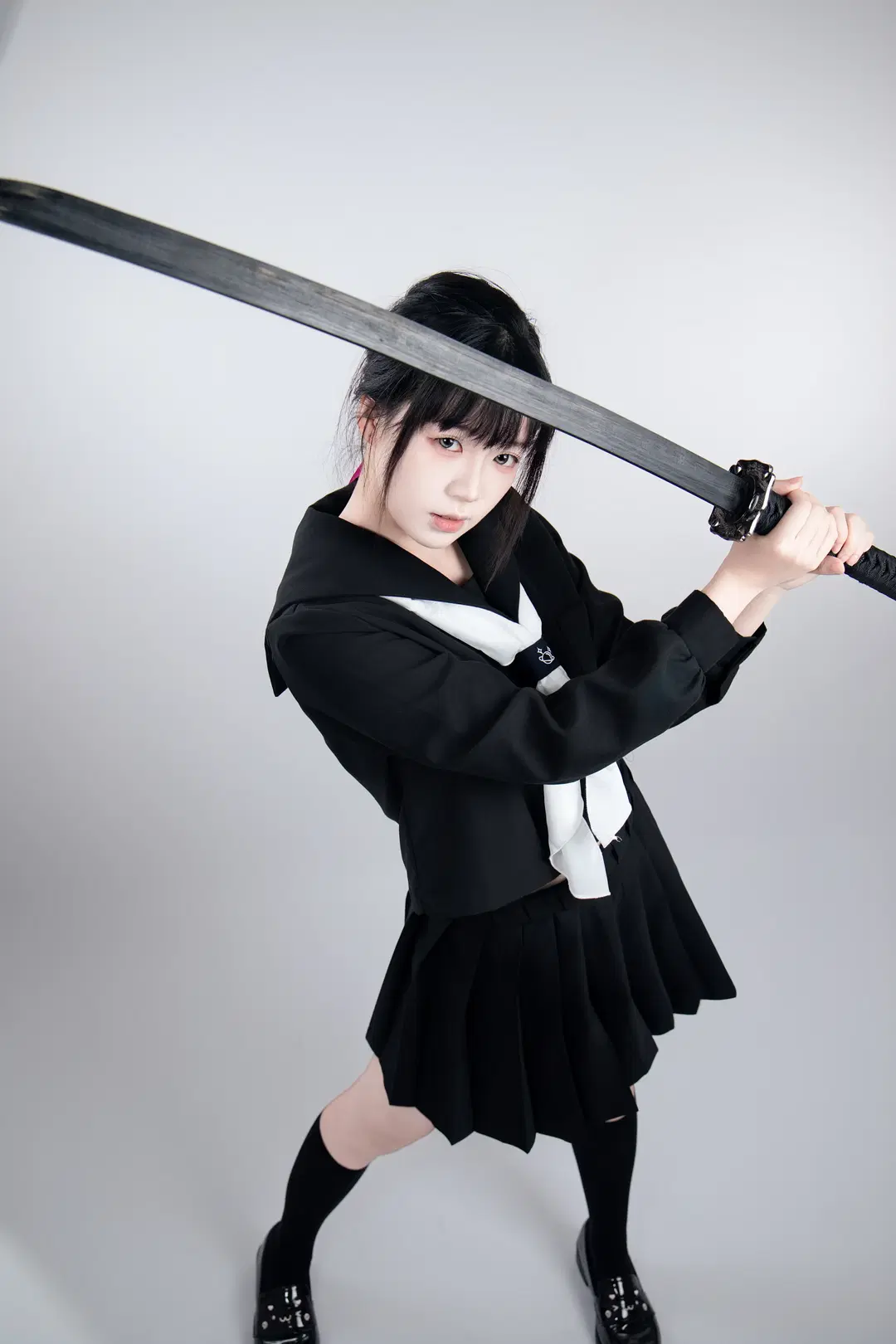 JK制服武士刀 速写姿势第二弹 - 舍予三金 - 第2张