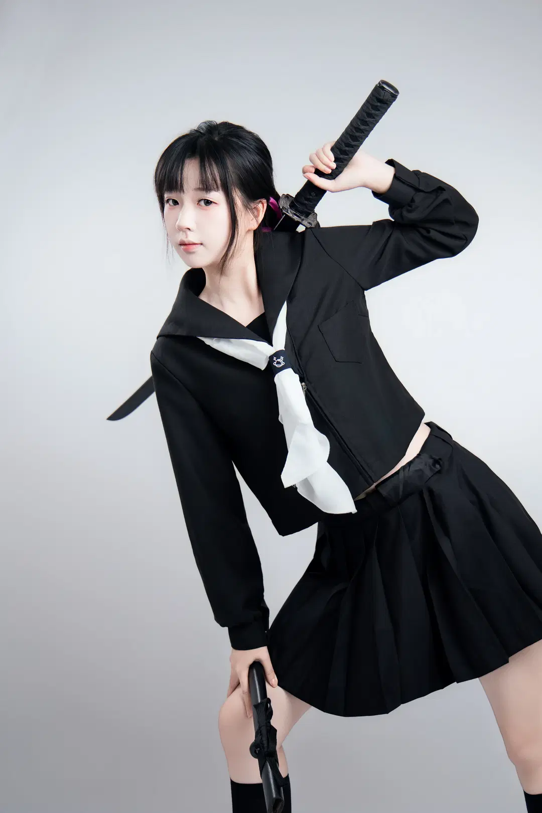 JK制服武士刀 速写姿势第二弹 - 舍予三金 - 第3张