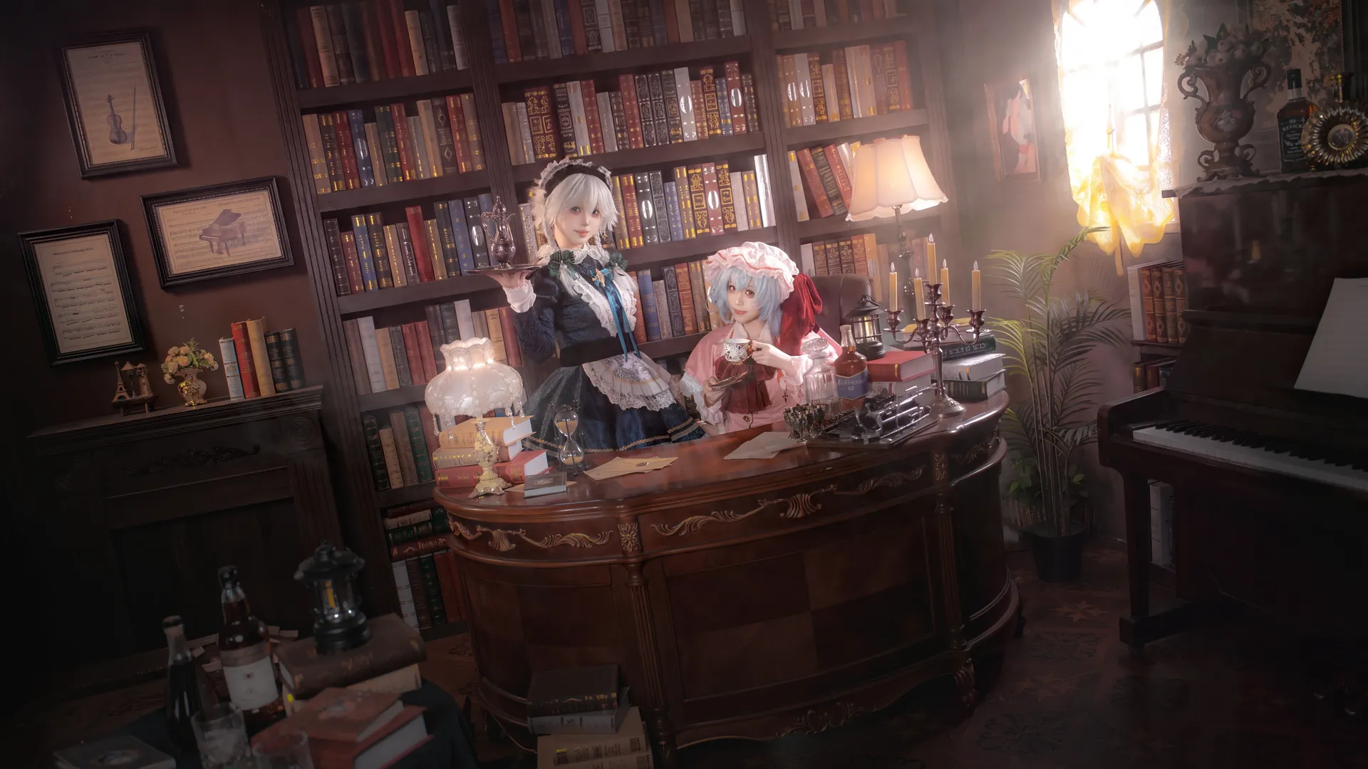東方project, 蕾米莉亞cos, 女僕裝, 十六夜咲夜cos, 復古書房 - 第2張