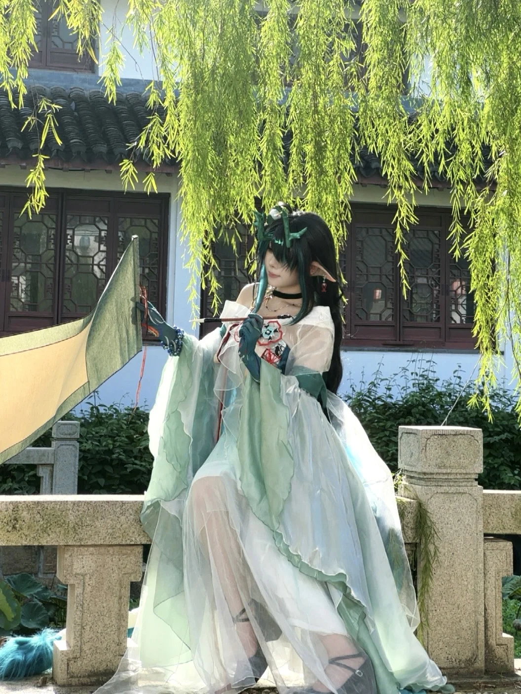 【夕cos】明日方舟夕的园林实景与两套造型记录 - 脆脆一点都不好吃 - 第2张