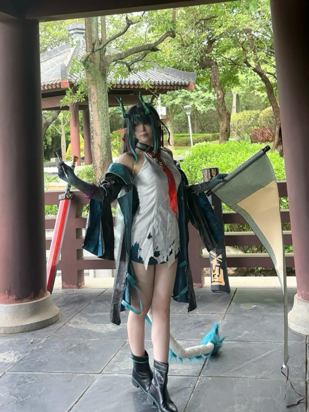明日方舟, 白丝, 国风cos, 夕cos, 月行水上