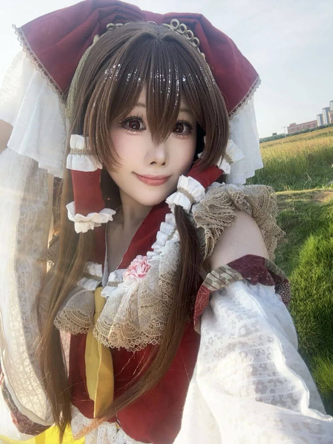 博丽灵梦cos, 东方Project, 巫女cos, 外景cosplay, 铃铛道具