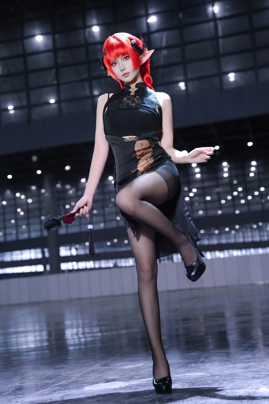 【兴登堡cos】碧蓝航线黑旗袍场照分享 - 阵雨_zhenyudtk - 第2张